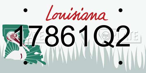 17861Q2 Louisiana License Plate