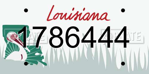1786444 Louisiana License Plate