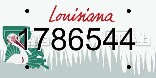 1786544 Louisiana License Plate