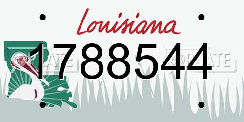 1788544 Louisiana License Plate