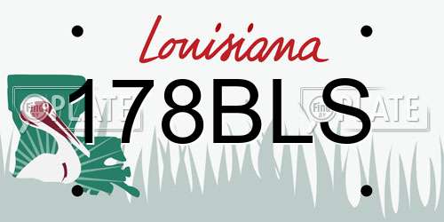 178BLS Louisiana License Plate