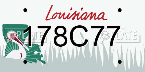 178C77 Louisiana License Plate