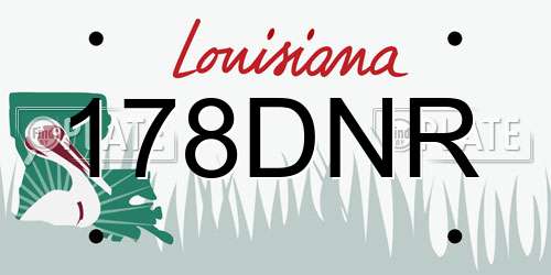 178DNR Louisiana License Plate