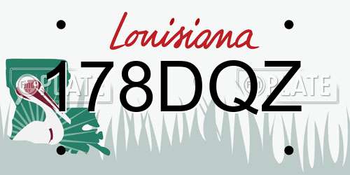 178DQZ Louisiana License Plate