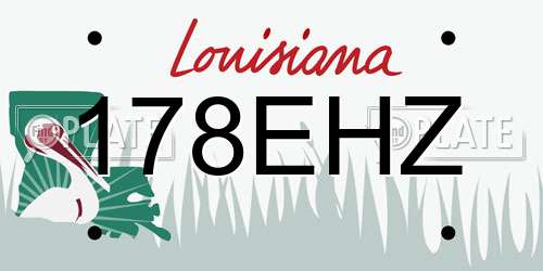 178EHZ Louisiana License Plate