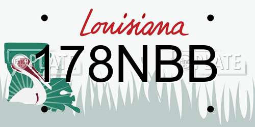 178NBB Louisiana License Plate