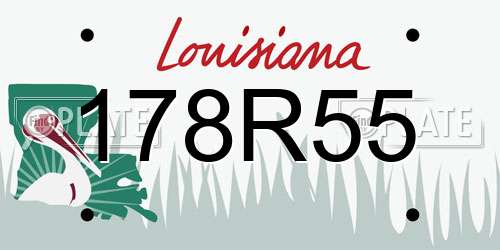 178R55 Louisiana License Plate