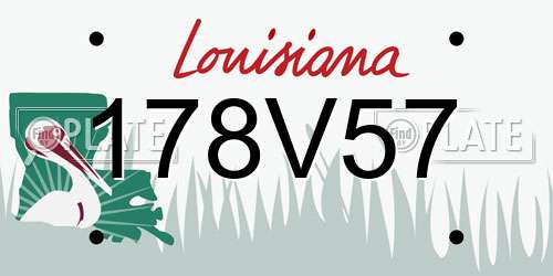 178V57 Louisiana License Plate