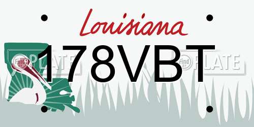 178VBT Louisiana License Plate