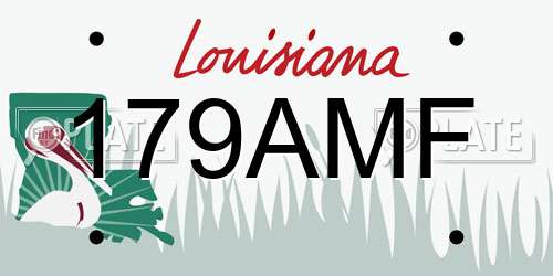 179AMF Louisiana License Plate