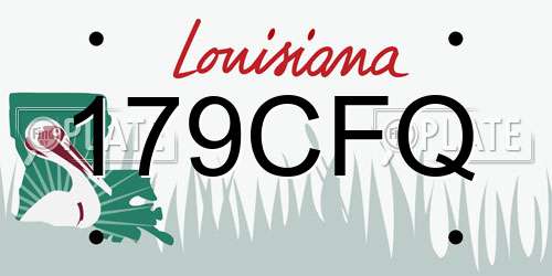 179CFQ Louisiana License Plate