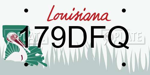 179DFQ Louisiana License Plate