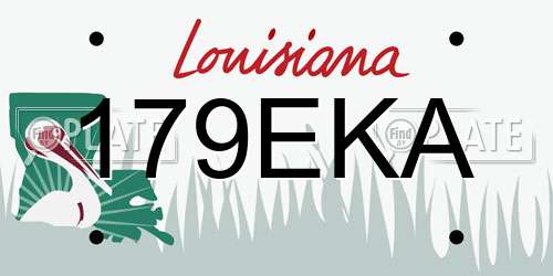 179EKA Louisiana License Plate