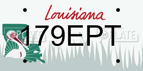179EPT Louisiana License Plate