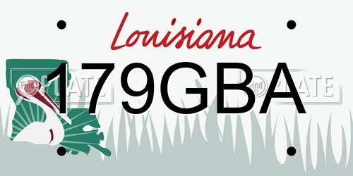 179GBA Louisiana License Plate
