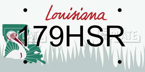 179HSR Louisiana License Plate