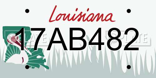 17AB482 Louisiana License Plate
