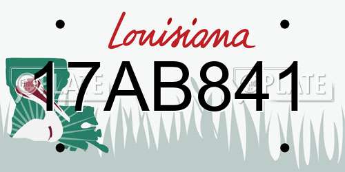 17AB841 Louisiana License Plate
