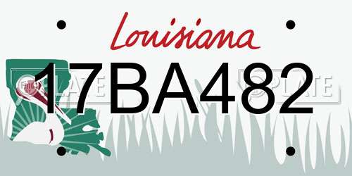 17BA482 Louisiana License Plate