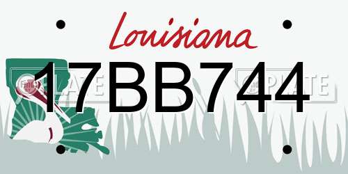 17BB744 Louisiana License Plate