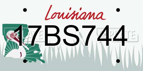 17BS744 Louisiana License Plate