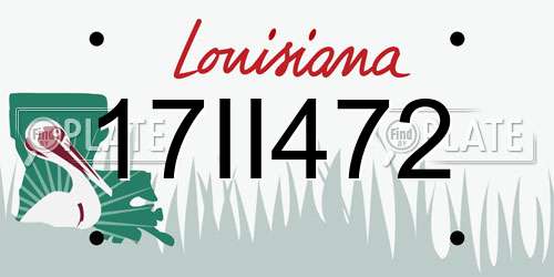 17II472 Louisiana License Plate