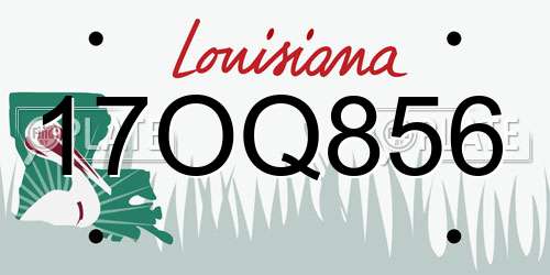17OQ856 Louisiana License Plate