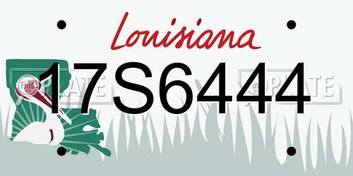 17S6444 Louisiana License Plate