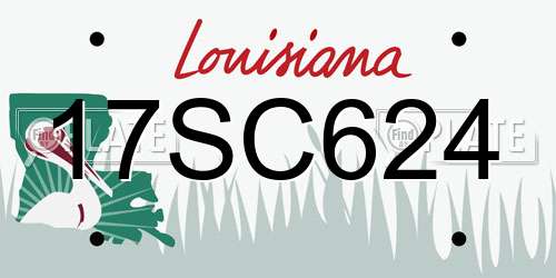 17SC624 Louisiana License Plate