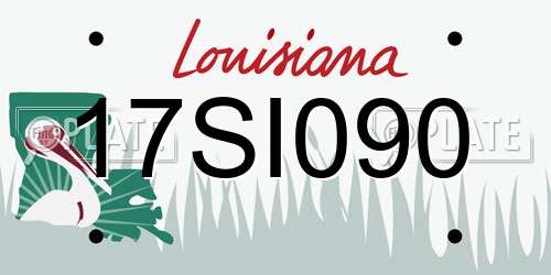 17SI090 Louisiana License Plate