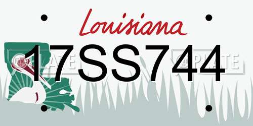 17SS744 Louisiana License Plate