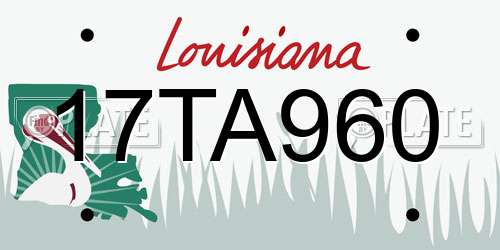 17TA960 Louisiana License Plate