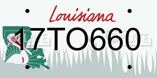 17TO660 Louisiana License Plate
