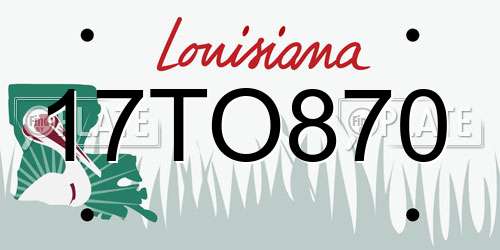 17TO870 Louisiana License Plate