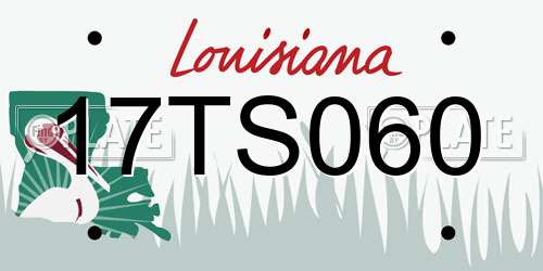17TS060 Louisiana License Plate