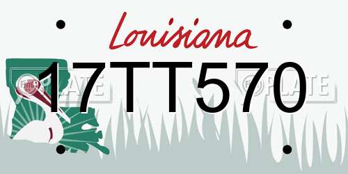17TT570 Louisiana License Plate