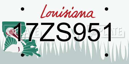 17ZS951 Louisiana License Plate