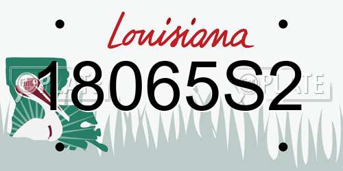 18065S2 Louisiana License Plate