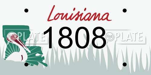 1808 Louisiana License Plate
