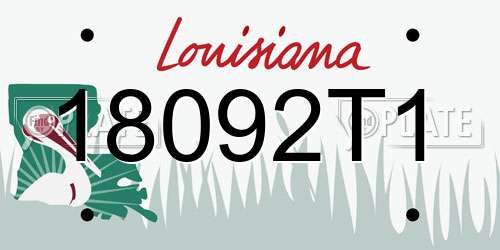 18092T1 Louisiana License Plate