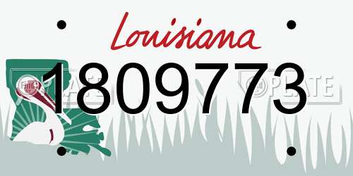 1809773 Louisiana License Plate