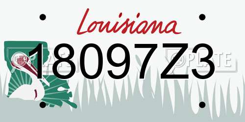 18097Z3 Louisiana License Plate