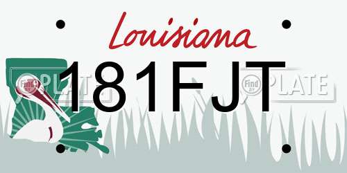 181FJT Louisiana License Plate