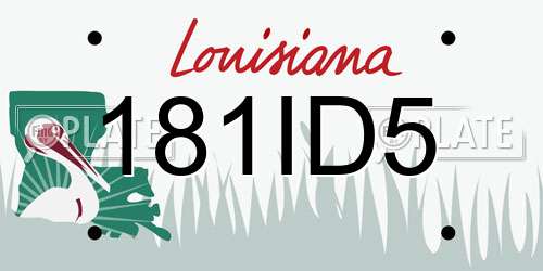 181ID5 Louisiana License Plate