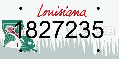 1827235 Louisiana License Plate