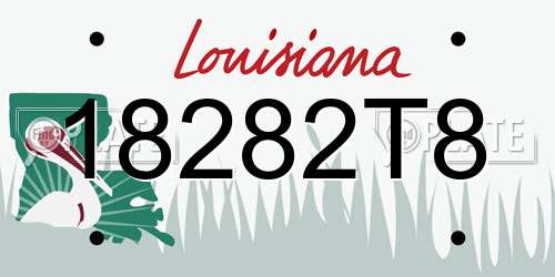 18282T8 Louisiana License Plate