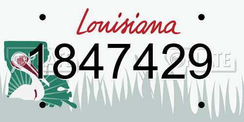 1847429 Louisiana License Plate