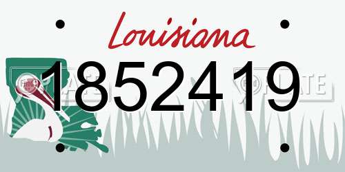 1852419 Louisiana License Plate
