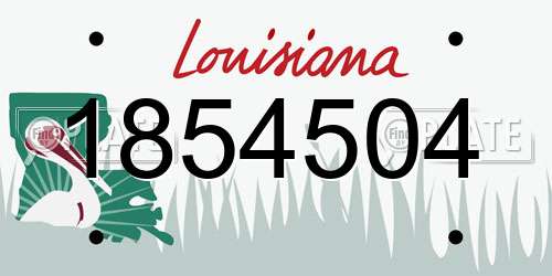 1854504 Louisiana License Plate