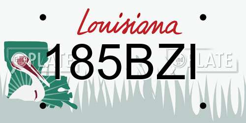 185BZI Louisiana License Plate